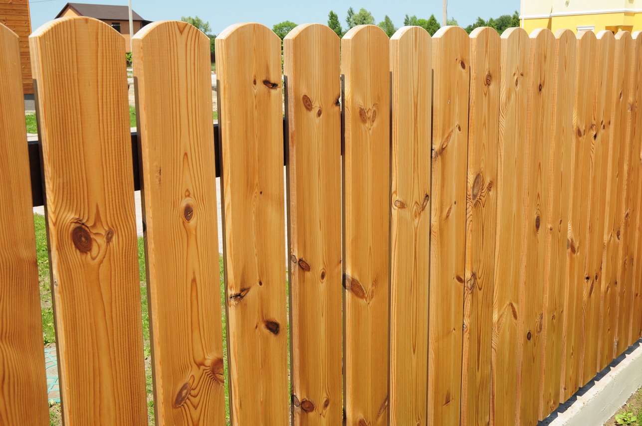 Wooden Fence Door. Cozy Wood Fence  - Wood Fencing.